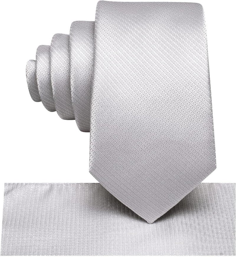 Dubulle Ties for Boys Self Tie Silk Paisely Striped Kids Necktie and Pocket Square Set for Age 8-11 - Image 1